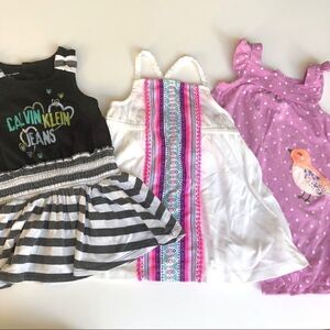 🎃SET OF 3 COTTON 12 MONTH DRESSES